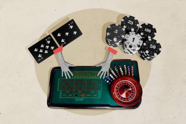 Live dealer studio with table game layout